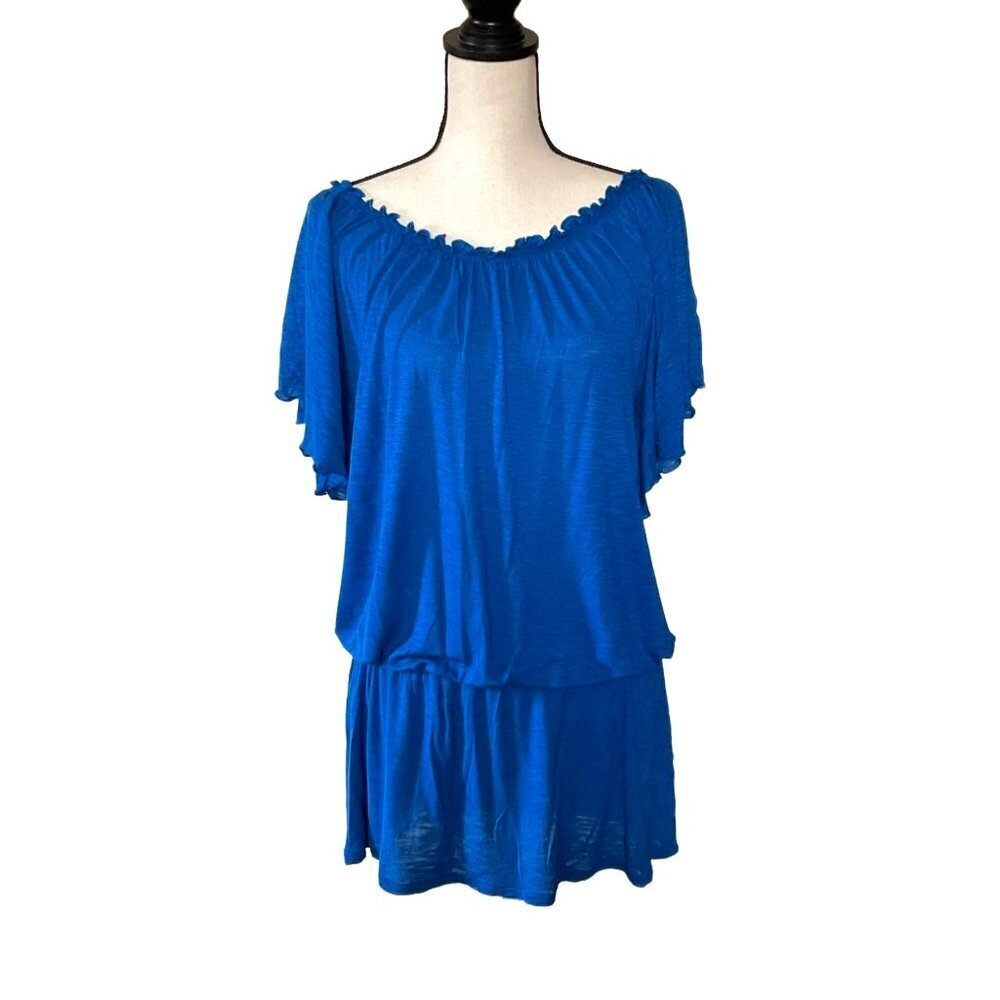 La Blanca by Rod Beattie Blue casual dress‎ women size Large